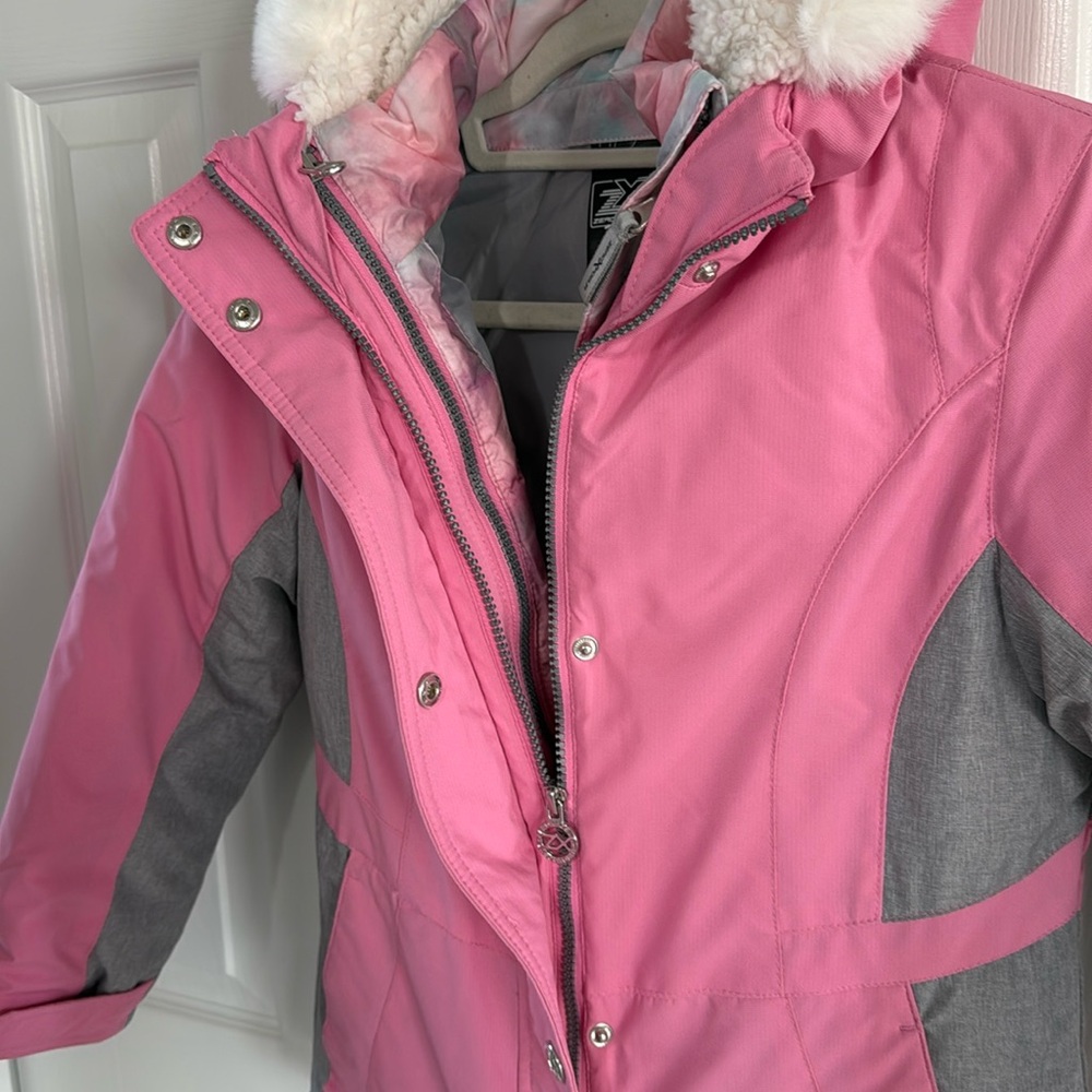 *LIKE NEW* ZeroXposur Girls 3-in-1 Systems Jacket- Pink/Gray/TyeDye - Size 7-8 - Picture 5 of 16
